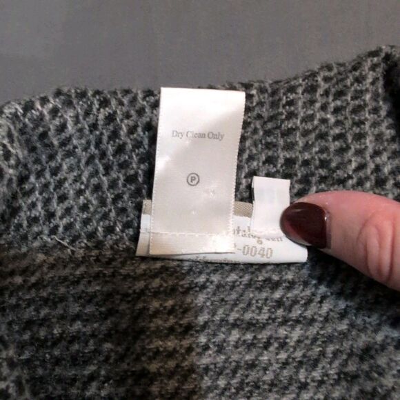 Vintage Coldwater Creek Cardigan Sweater Medium Wool Blend Black Grey Grandpa - Picture 5 of 10